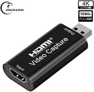 Audio Video Capture Cards HDMI to USB 2.0 Game Video and Audio Grabber Card Full HD 1080P Capture Recording Box Compatible with