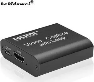 USB 2.0 Recorder Box Device Capture Card 4K 1080p HDMI-compatible to USB Graphics Capture Card for Live Stream Video Recording