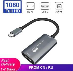 HD-MI to USB-C Video Capture Card HD 1080P Type C to HD-MI Video Capture Board Game Record Live Streaming Broadcast