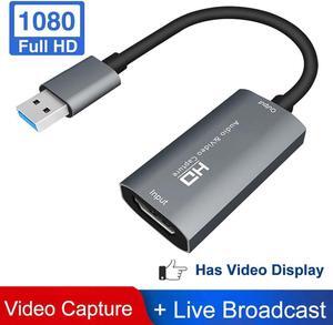 Video Capture Card USB 3.0 4K HDMI-compatible Video Game Grabber Record for PS4 Camcorder Switch Live Broadcast Camera