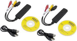 2Pcs Video Audio VHS VCR USB Video Capture Card to DVD Converter Capture Card Adapter