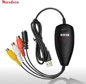 Ezcap172 USB2.0 USB Audio Video Capture Card Grabber Device Analog Video for VHS Video Recorder Camcorder Grabber for Window 10