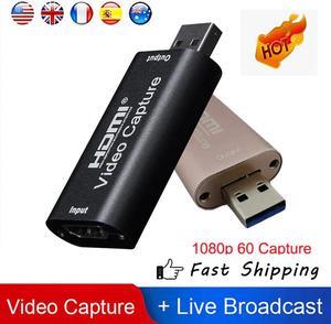 4K Mini Video Capture Card USB 2.0 3.0 HDTV Video Grabber Record Box for PS4 Game DVD Camcorder Camera Recording Live Streaming