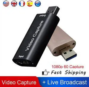 4K Mini Video Capture Card USB 3.0 2.0 HDMI-compatible Video Grabber Record Box for PS4 Game DVD Camera Recording Live Streaming