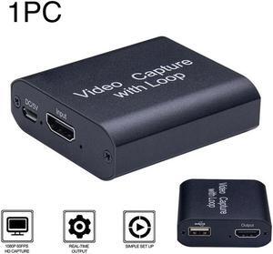 Video Capture Card Screen Recorder USB2.0 1080P High Definition Game Capture Streaming Device with Loop HDMI-compatible