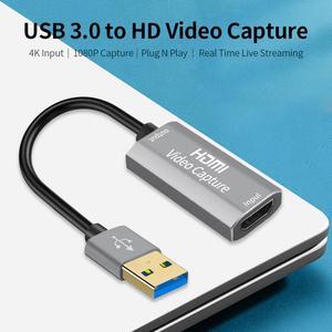HD Video Capture Card with USB 3.0 5Gbps transmit 4K Input 1080P 30Hz resolution Capturing Real Time Live Streaming for game
