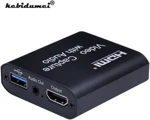 Loop Out 4K HDMI-compatible To 2.0 Graphics Capture Card Video Recording Box for PC Live Stream Video Recorder Mic In Audio Out