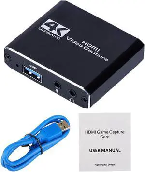 Video Capture Card for Live Streaming 1080P 4K USB3.0 HDMI-Compatible Capture Card for Switch Game for PS4 Xbox Recording Box
