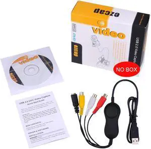 EZCAP 158 S-Video Audio Grabber Capture Analog Video From VHS,Camcorder,Game Box To Digital File for Windows10/8/7 MAC OS Win10