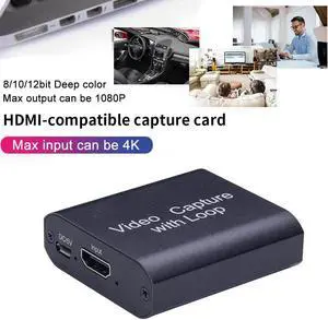 4K Graphics Capture Card HD to USB/HD Video Recorder Box for Live Streaming Video HD-compatible Capture Card Digital Converter