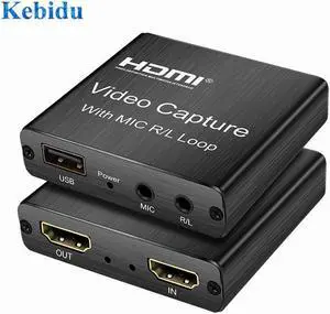 4K Video Capture Card for Live Streaming HDMI-compatible To USB 2.0 Video Capture Board Game Record Broadcast HD 1080P