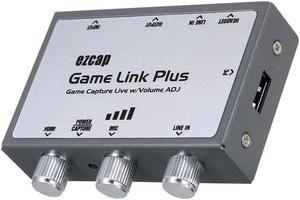 Game Link Plus Game Video Capture Box Capture Card Maximum Support for 2160P Input/Output Resolution with Volume Adjustment Knob