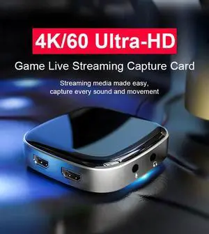 4K 60hz Loop Mic In Video Capture Card HDMI-compatible Type C USB 3.0 Game Record Live Streaming for Xbox PS4 Switch DVD Camera