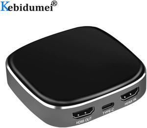 Type C HDMI-compatible Video Capture Card 4K 60fps Grabber Type C Capture Device Dongle Game Streaming Live Stream for Xbox PS4