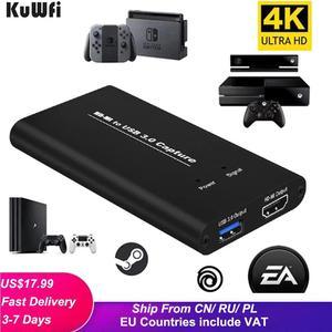 USB 3.0 HDMI Video Capture 4K 60Hz HDMI to USB Video Capture Card Dongle Game Streaming Live Broadcast with MIC Input