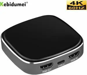 USB Type C Video Capture 4K60fps Grabber Game & Video TV Tuner Cards HDMI-compatible Capture Device, Stream Live for Xbox