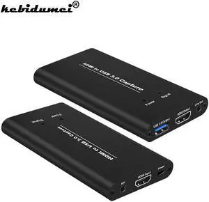 USB 3.0 HDMI-compatible to USB Video Capture Card with Mic Dongle 4K 60Hz HDMI-compatible Video Capture For Game Stream Live etc