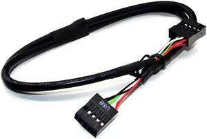 Misskit USB 2.0 9pin Female To Female Internal Motherboard Header Cable 11.81"