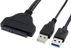 0.15m USB 3.0 to SATA 3.0 Adapter Cord Wire Data Cable For 2.5" SSD HDD Hard Drive Internal to External with power supply cable