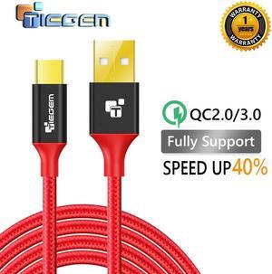 3.1 USB Type C Cable Nylon Fast Charging USB Type-C USB-C  Sync Charger Cable for  2 ZUK Z2 NEXUS 5X 6P