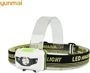 Powerful Mini LED Headlamp 4 Mode Headlamp Waterproof LED Headlight Flashlight white + red light Head lamp Torch light