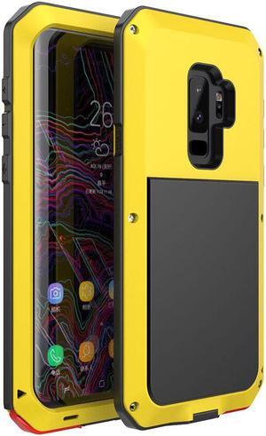 For Samsung Galaxy S9 plus Case Luxury Doom Armor Dirt Shock Metal Phone Cases For Samsung Galaxy S9+ Case(Yellow)
