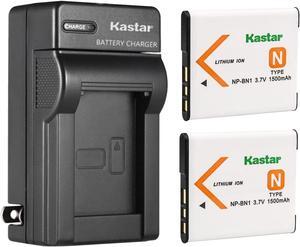 Kastar 2-Pack Battery and AC Wall Charger Replacement for Sony Cyber-shot DSC-QX100, Cyber-shot DSC-T99, Cyber-shot DSC-T110, Cyber-shot DSC-TF1, Cyber-shot DSC-TX5, Cyber-shot DSC-TX7 Cameras