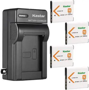 Kastar 4-Pack Battery and AC Wall Charger Replacement for Sony Cyber-shot DSC-WX9, Cyber-shot DSC-WX10, Cyber-shot DSC-WX30, Cyber-shot DSC-WX50, Cyber-shot DSC-WX60, Cyber-shot DSC-WX70 Cameras