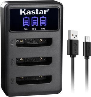 Kastar LCD Triple USB Battery Charger Compatible with Olympus Li-40B Li40B, Li-42B Li42B Battery, Olympus LI-40C Li-40C Charger