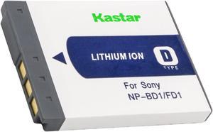 Kastar 1-Pack NP-BD1 Battery 3.7V 1100mAh Replacement for Sony NP-BD1 NP-FD1 Battery, Sony D Type Battery, Sony BC-CSD BC-CS3 Charger, Sony Cyber-shot Camera