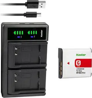 Kastar 1-Pack NP-BG1 Battery and LTD2 USB Charger Replacement for Sony Cyber-shot DSC-HX7, Cyber-shot DSC-HX7V, Cyber-shot DSC-HX9, Cyber-shot DSC-HX9V, Cyber-shot DSC-HX10, Cyber-shot DSC-HX10V