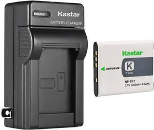 Kastar 1-Pack Battery and AC Wall Charger Replacement for Sony NP-BK1 NP-FK1 Battery, Sony BC-CSK Charger, Sony Cyber-shot DSC-W180, Cyber-shot DSC-W190, Cyber-shot DSC-W370 Cameras