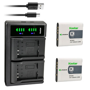 Kastar Slim Battery Charger For Sony NP-FC11 NP-FC10 - Replaces OEM BC-VC10, 1100mAh Li-Ion