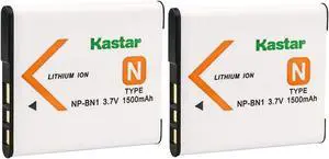 Kastar 2-Pack Battery Replacement for Sony Cyber-shot DSC-W380, Cyber-shot DSC-W390, Cyber-shot DSC-W510, Cyber-shot DSC-W515PS, Cyber-shot DSC-W520, Cyber-shot DSC-W530, Cyber-shot DSC-W550 Camera