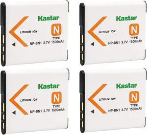 Kastar 4-Pack Battery Replacement for Sony Cyber-shot DSC-WX5, Cyber-shot DSC-WX7, Cyber-shot DSC-WX9, Cyber-shot DSC-WX10, Cyber-shot DSC-WX30, Cyber-shot DSC-WX50, Cyber-shot DSC-WX60 Camera