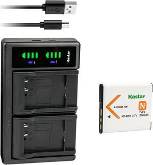 Kastar 1-Pack NP-BN1 Battery and LTD2 USB Charger Replacement for Sony Cyber-shot DSC-W550, Cyber-shot DSC-W560, Cyber-shot DSC-W570, Cyber-shot DSC-W580, Cyber-shot DSC-W610, Cyber-shot DSC-W620