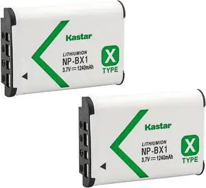 Kastar 2-Pack NP-BX1 Battery Replacement for Sony Cyber-shot DSC-HX60, Cyber-shot DSC-HX60V, Cyber-shot DSC-HX80, Cyber-shot DSC-HX90, Cyber-shot DSC-HX90V, Cyber-shot DSC-HX99 Camera