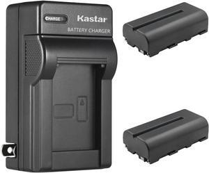 Kastar 2-Pack NP-F550 / NP-F570 Battery and LTD2 USB Charger Compatible with Neewer NL-288ARC Dimmable Bi-Color LED Panel, Professional Dimmable Bi-color 660 LED Video Light, SNL660 LED Video Light