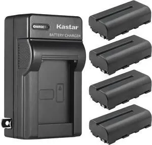 Kastar 4-Pack NP-F550 / NP-F570 Battery and AC Wall Charger Replacement for FEELWORLD A737 Aluminum 7 Inch On-Camera Monitor, FW278S 7" 1200 cd/m² 3G-SDI On-camera Monitor