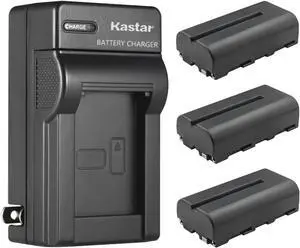 Kastar 3-Pack NP-F550 / NP-F570 Battery and LTD2 USB Charger Compatible with YongNuo YN300 LED Pro, YN300-III LED Pro Video Light, YN600 LED Video light, YN600L II LED, YN900 LED Video Light