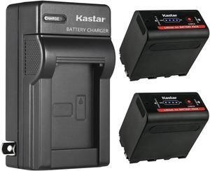 Kastar 2-Pack Battery and AC Wall Charger Replacement for Sony MVC-FD92 MVC-FD95 MVC-FD97 MVC-FDR1 MVC-FDR3 PBD-D50 PBD-V30 PLM-100 PLM-50 PLM-A35 PLM-A55 Q002-HDR1 UPX-2000 NEX-EA50M NEX-FS100