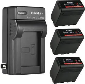 Kastar 3-Pack Battery and AC Wall Charger Replacement for Sony CCD-TRV87 CCD-TRV88 CCD-TRV90 CCD-TRV91 CCD-TRV92 CCD-TRV93 CCD-TRV930 CCD-TRV94 CCD-TRV940 CCD-TRV95 CCD-TRV97 CCD-TRV98 CCD-TRV99