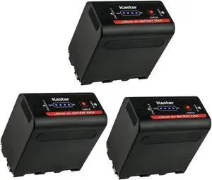Kastar Magic NP-F980Exp Battery 3-Pack Replacement for Bosma G1 Pro 8K Camera (MFT)