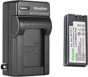 Kastar 1-Pack Battery and AC Wall Charger Replacement for Sony NP-FC11 NP-FC10 Battery, Sony BC-VC10 Charger, Sony Cyber-shot DSC-P8L DSC-P9 DSC-P7 DSC-P2 DSC-P3 DSC-P5 DSC-F77 DSC-P10 DSC-P12 Cameras