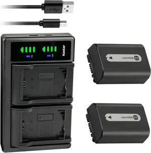 Kastar 2-Pack NP-FH50 Battery and LTD2 USB Charger Replacement for Sony HDR-XR100, HDR-XR105, HDR-XR106, HDR-XR200, HDR-XR500, HDR-XR520, SLT-A35, HXR-MC1, Cyber-shot, DSC-HX1, DSC-HX100 HX100V Camera Kastar 2-Pack NP-FH50 Battery and LTD2 USB Charger Replacement for Sony HDR-XR100, HDR-XR105, HDR-XR106, HDR-XR200, HDR-XR500, HDR-XR520, SLT-A35, HXR-MC1, Cyber-shot, DSC-HX1, DSC-HX100 HX100V Camera