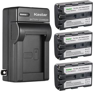 Kastar 3-Pack Battery and AC Wall Charger Replacement for Sony HVR-A1 HVR-A1U, DSLR-A100, Video Walkman GV-D1000, CCD-TRV106, CCD-TRV108, CCD-TRV116, CCD-TRV118, CCD-TRV126, CCD-TRV128, CCD-TRV138