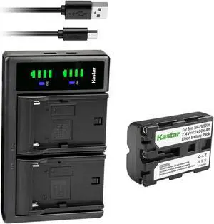 Kastar 1-Pack Battery and LTD2 USB Charger Replacement for Sony DSLR-A550Y, DSLR-A560, 560, Alpha A560, DSLR-A560B, DSLR-A560H, DSLR-A560L, DSLR-A560Y, DSLR-A580, 580, Alpha A580, DSLR-A580L
