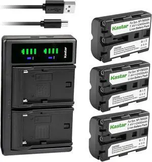 Kastar 3-Pack Battery and LTD2 USB Charger Replacement for Sony SLT-A77, SLT-A77V, SLT-A77VB, SLT-A77VK, SLT-A77VM, SLT-A77VQ, Alpha 77II, a77 II, SLT-A77 II, a77II, a77V, ILCA-77M2, Alpha 99, a99