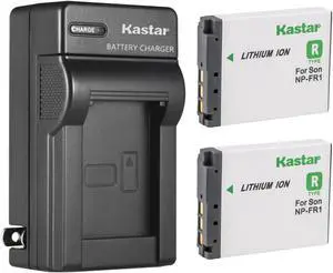 Kastar 2-Pack Battery and AC Wall Charger Replacement for Sony NP-FR1 Battery, BC-CS3, BC-CSD Charger, Sony Cyber-Shot DSC-G1 DSC-V3 DSC-F88 DSC-P100 DSC-P120 DSC-P150 DSC-P200 DSC-T30 DSC-T50 Camera
