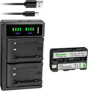 Kastar 1-Pack Battery and LTD2 USB Charger Replacement for Sony NP-FS11 NP-F10 NP-FS10 NP-FS12, FS21, FS31 Battery, Sony AC-VQ11, AC-VF10 Charger